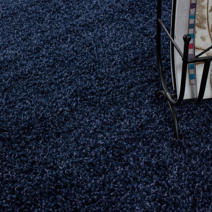 Rond Hoogpolig vloerkleed - Life Blauw