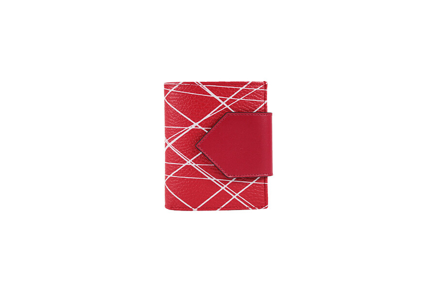 Lip-wallet red graphic print