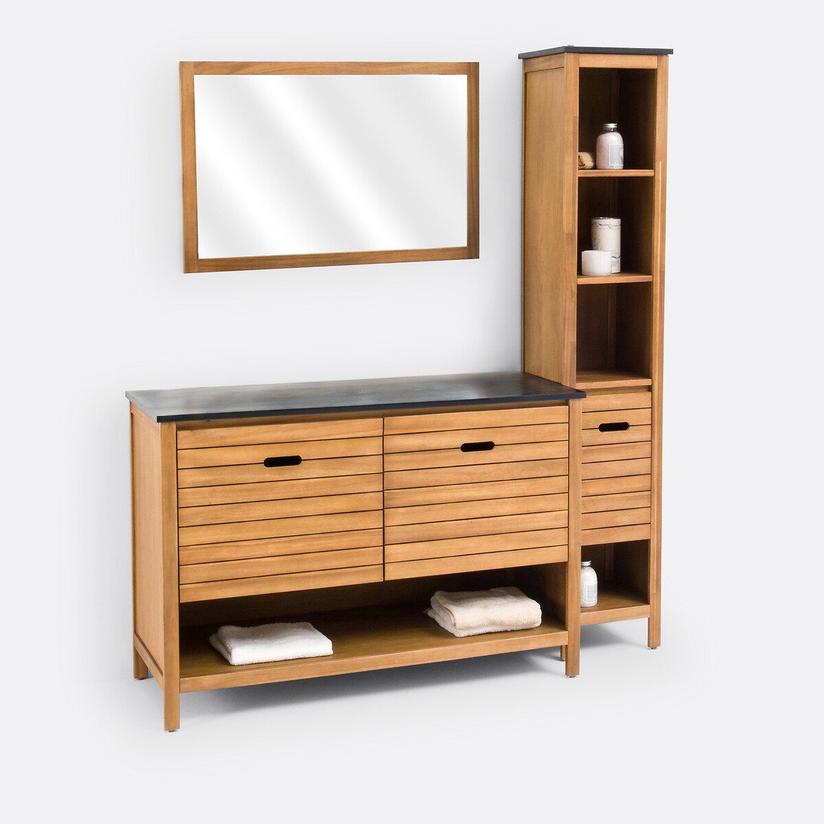 LA REDOUTE INTERIEURS<br>Móvel de lavatório Saturne, acácia, L120 cm