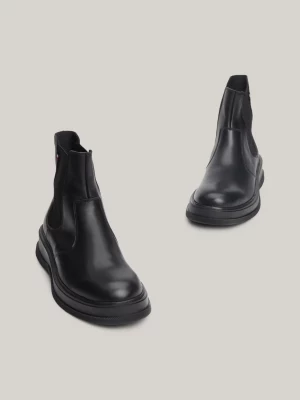 Botas Chelsea de couro com logotipo