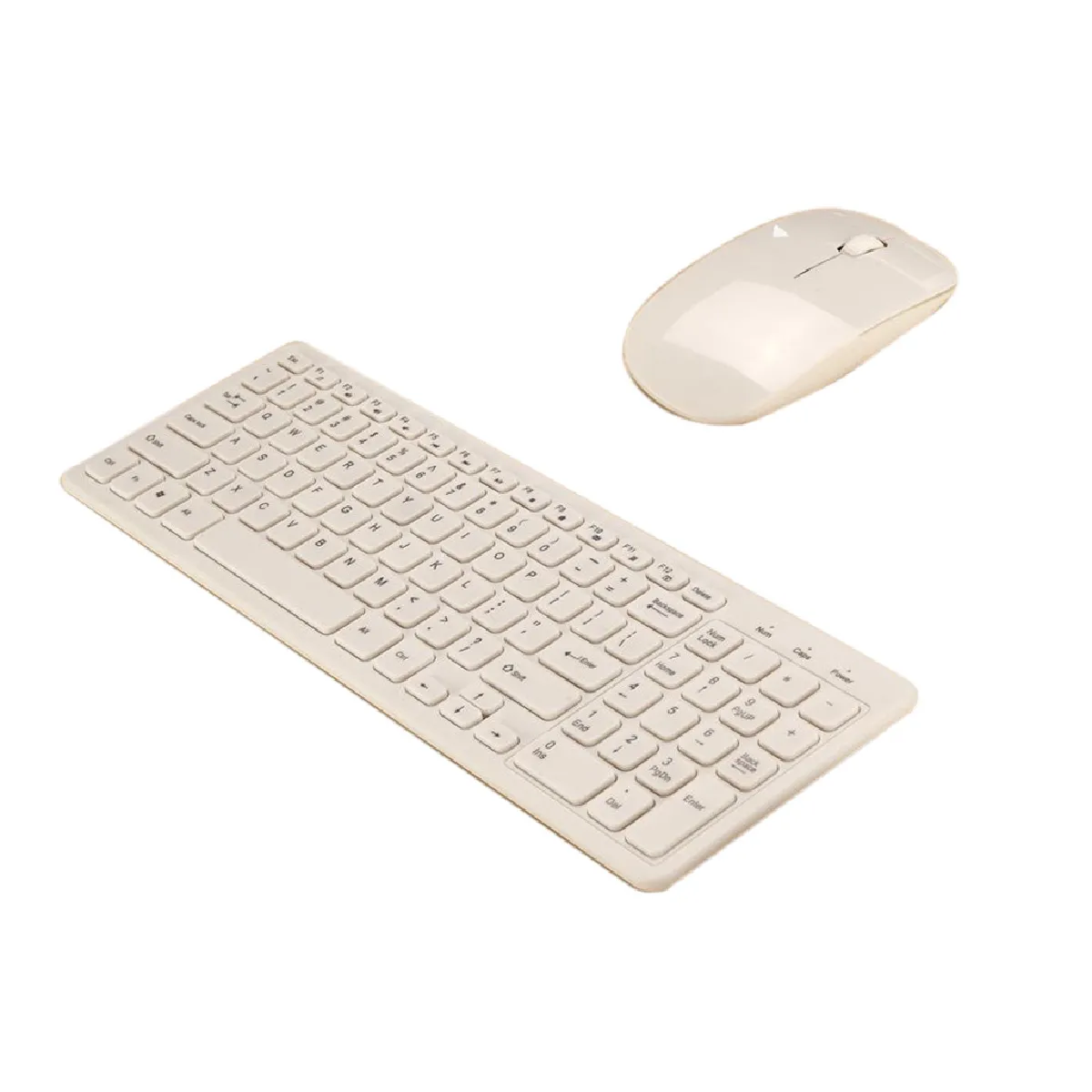 Clavier et Souris Sans Fil - Blanc