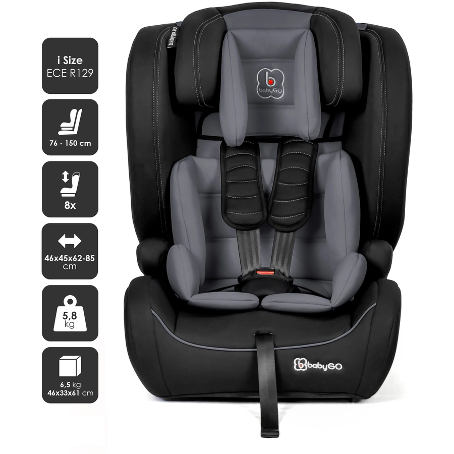babyGO Kindersitz Freemove Isize grau