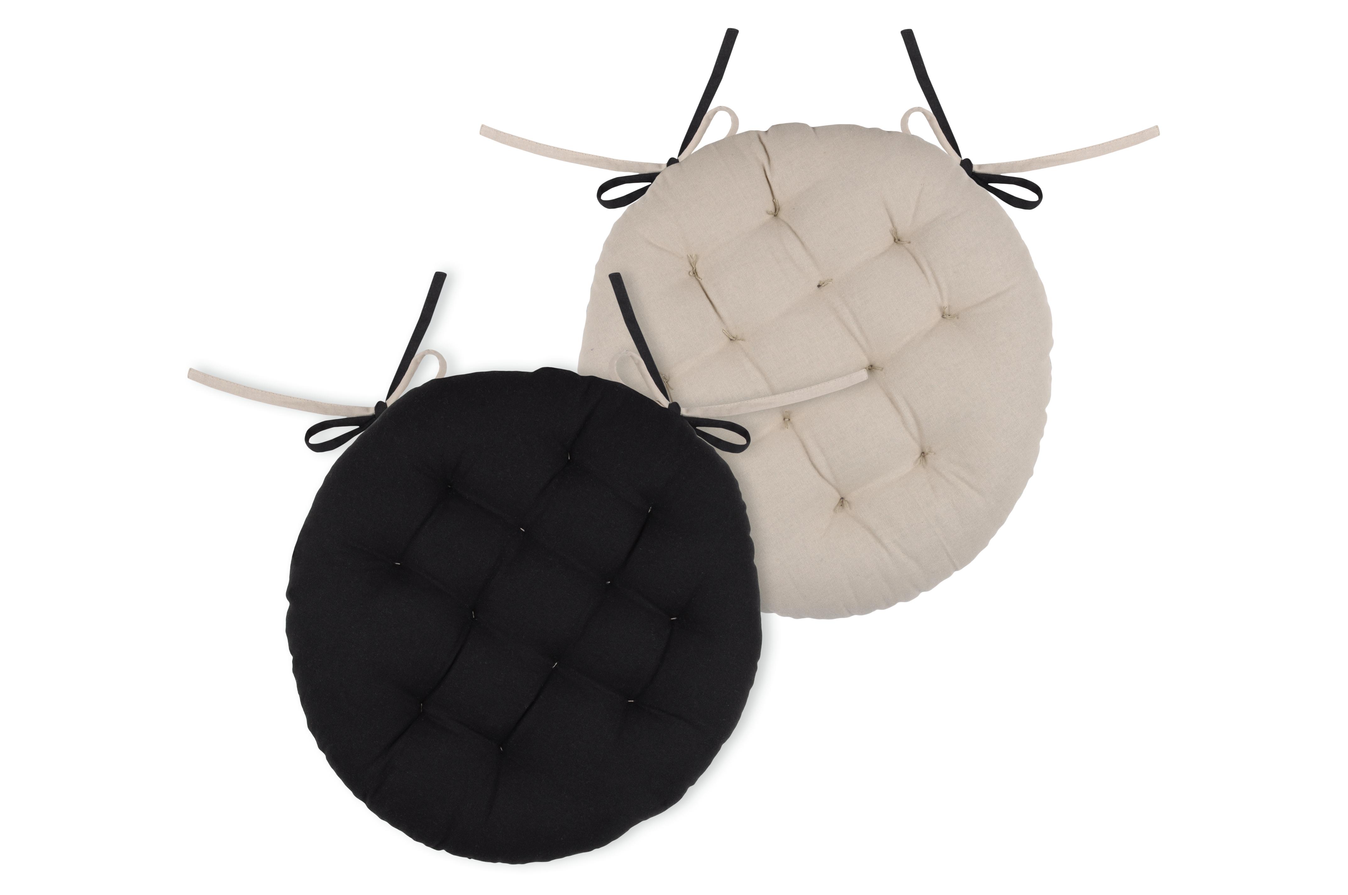 DUO GALETTE RONDE 38CM NOIR LIN