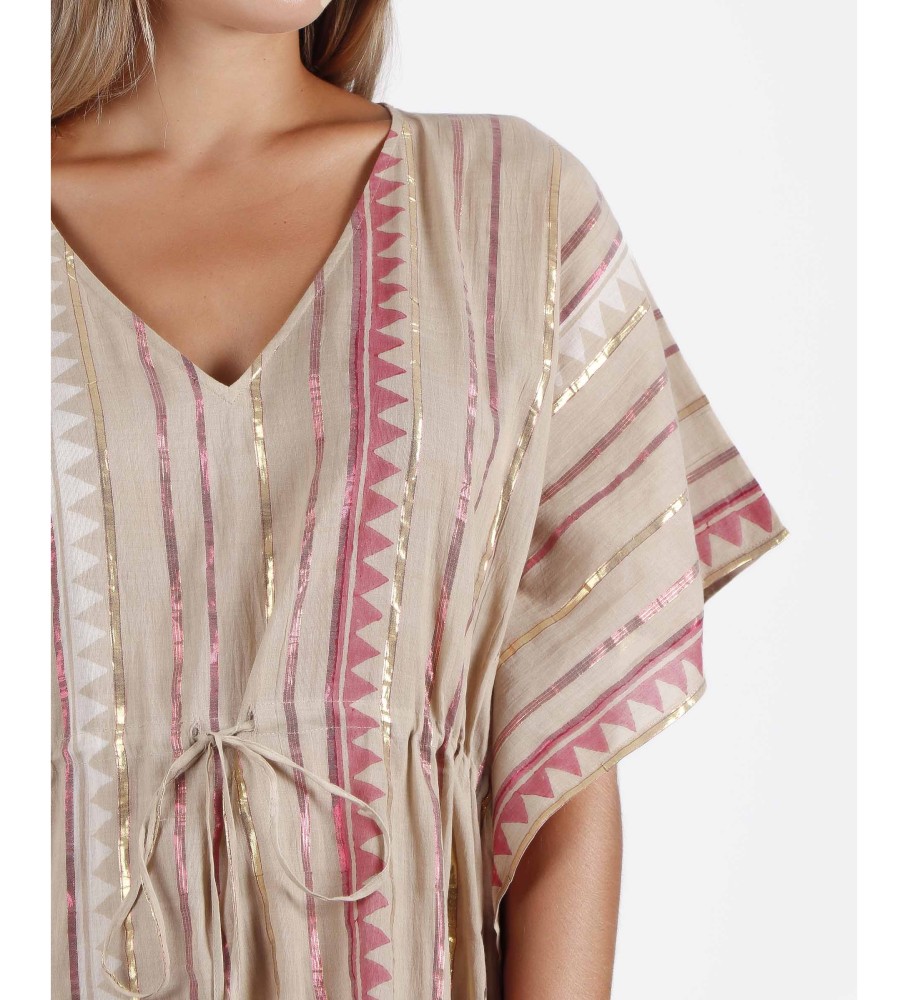 Vestido Admas Kafka Areia Étnico
