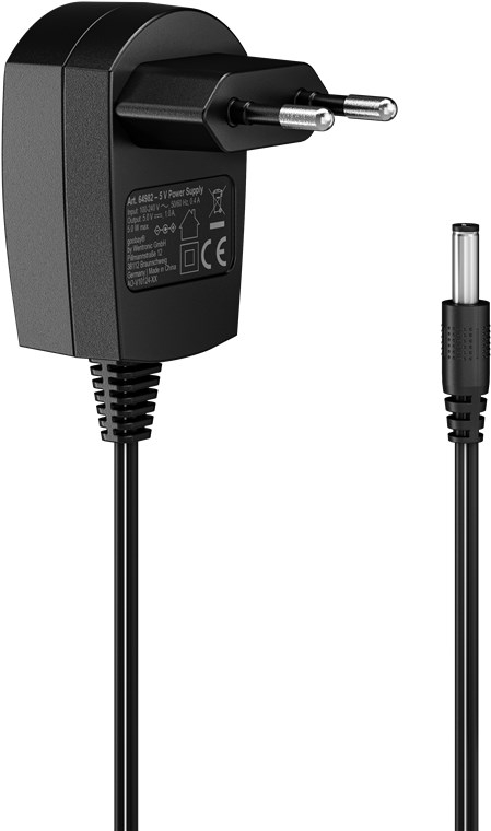 (5W/1A) Universal Ladegerät Netzteil AC/DC 5V (64982) - Schwarz
