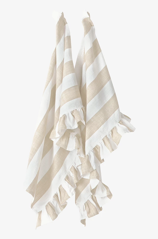 IRIS kjøkkenhåndkle med volang 2-pakke