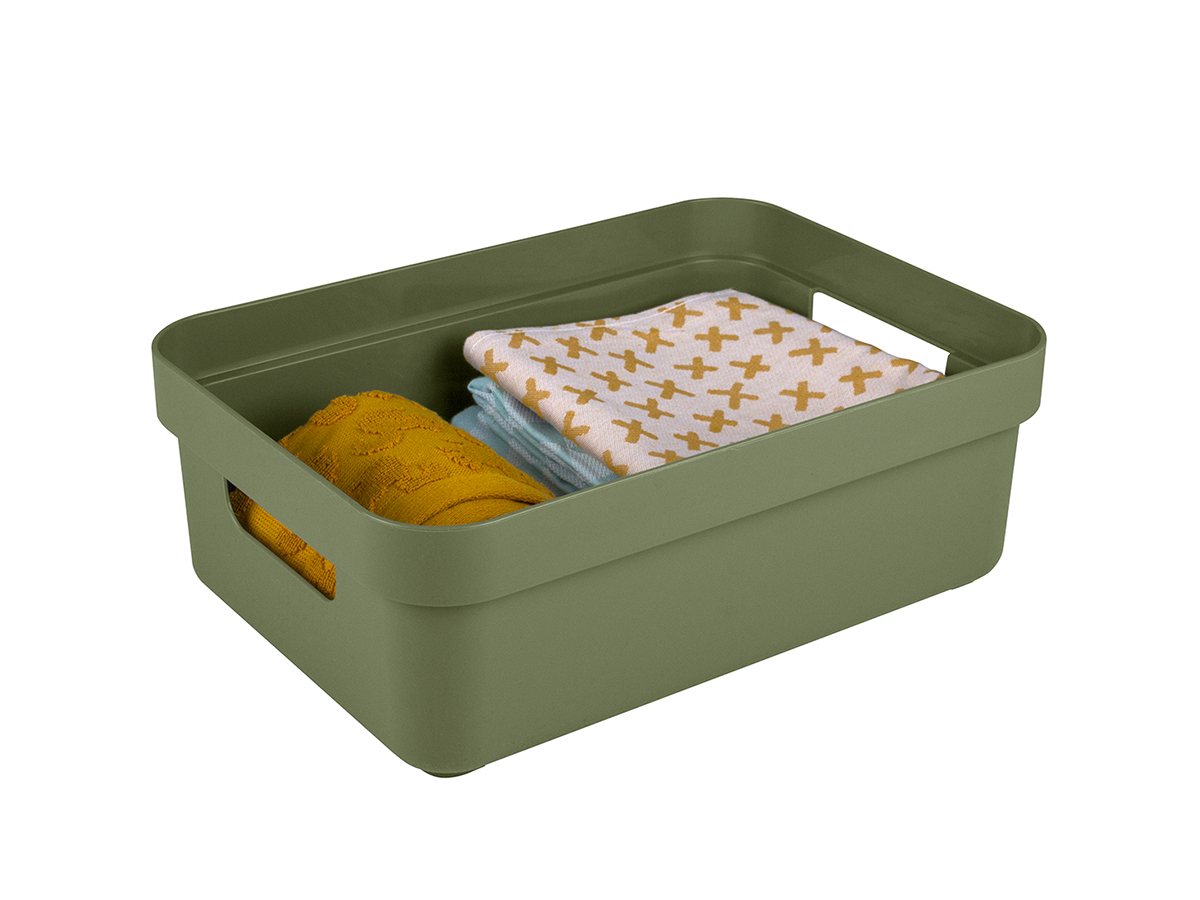 Sunware Sigma home 9 liter Green opbergbox - Set van 6