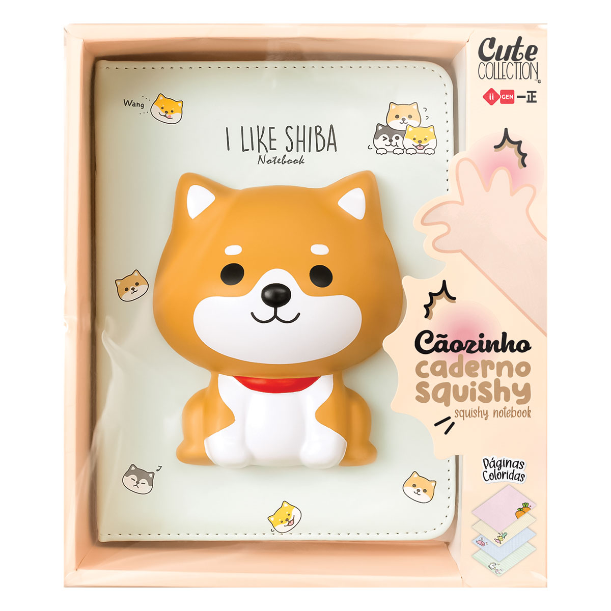 CADERNO CÃOZINHO SQUISHY CUTE COLLETION