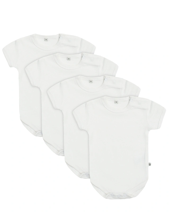 Kurzarmbody BASIC 4er-Pack in weiß