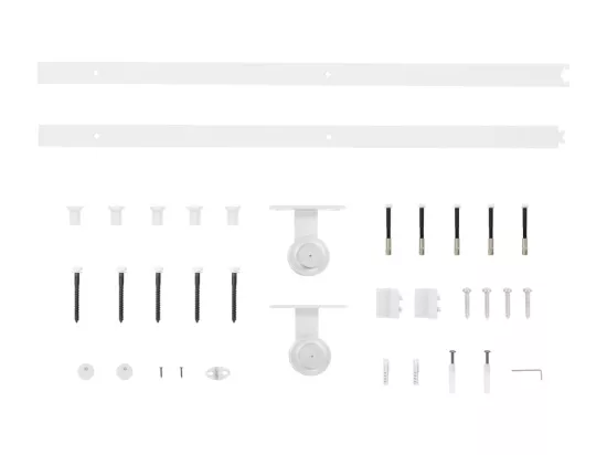 Porte coulissante et kit de quincaillerie 80x210 cm pin massif