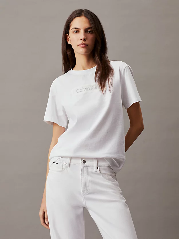 Camiseta de algodão com logotipo
