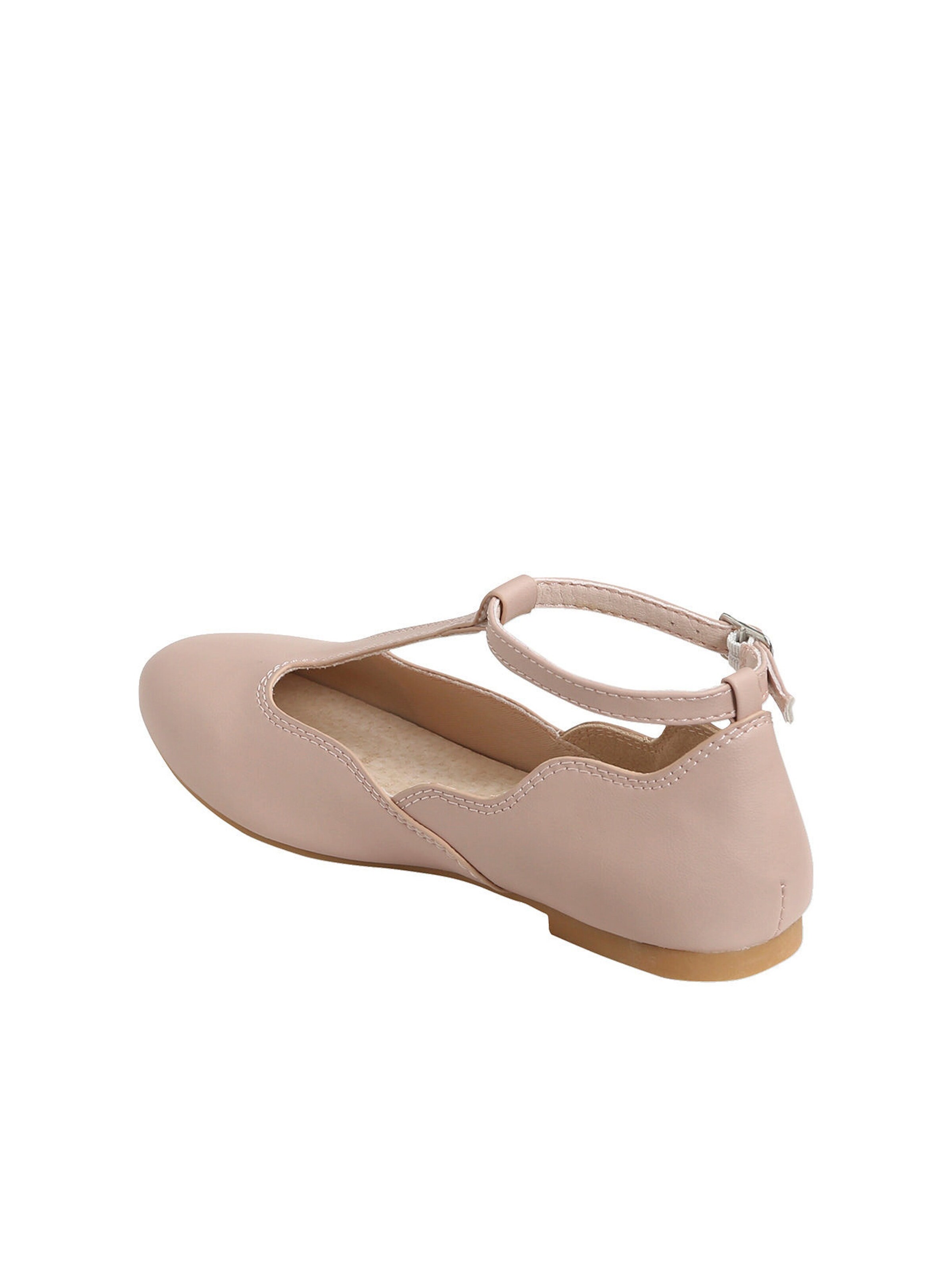 Vertbaudet Mädchen Riemen-Ballerinas mit Glitzer hellrosa