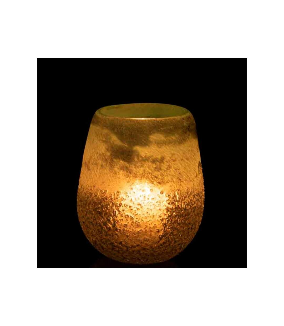 Paris Prix - Photophore En Verre Design scavo 16cm Aqua