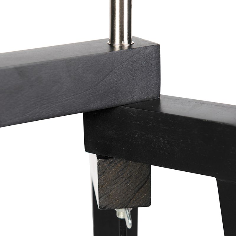 Vloerlamp tripod zwart met taupe kap en goud 50 cm - Puros