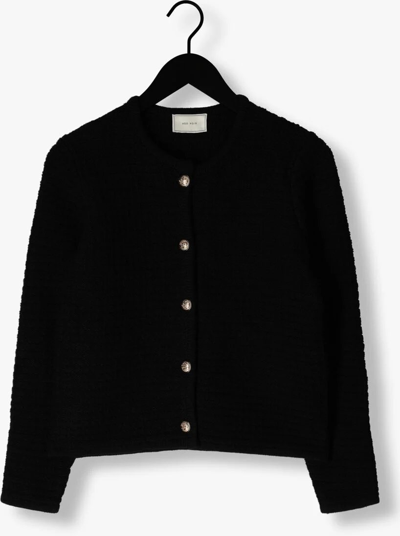 NEO NOIR zwarte neo noir vest limone knit jacket