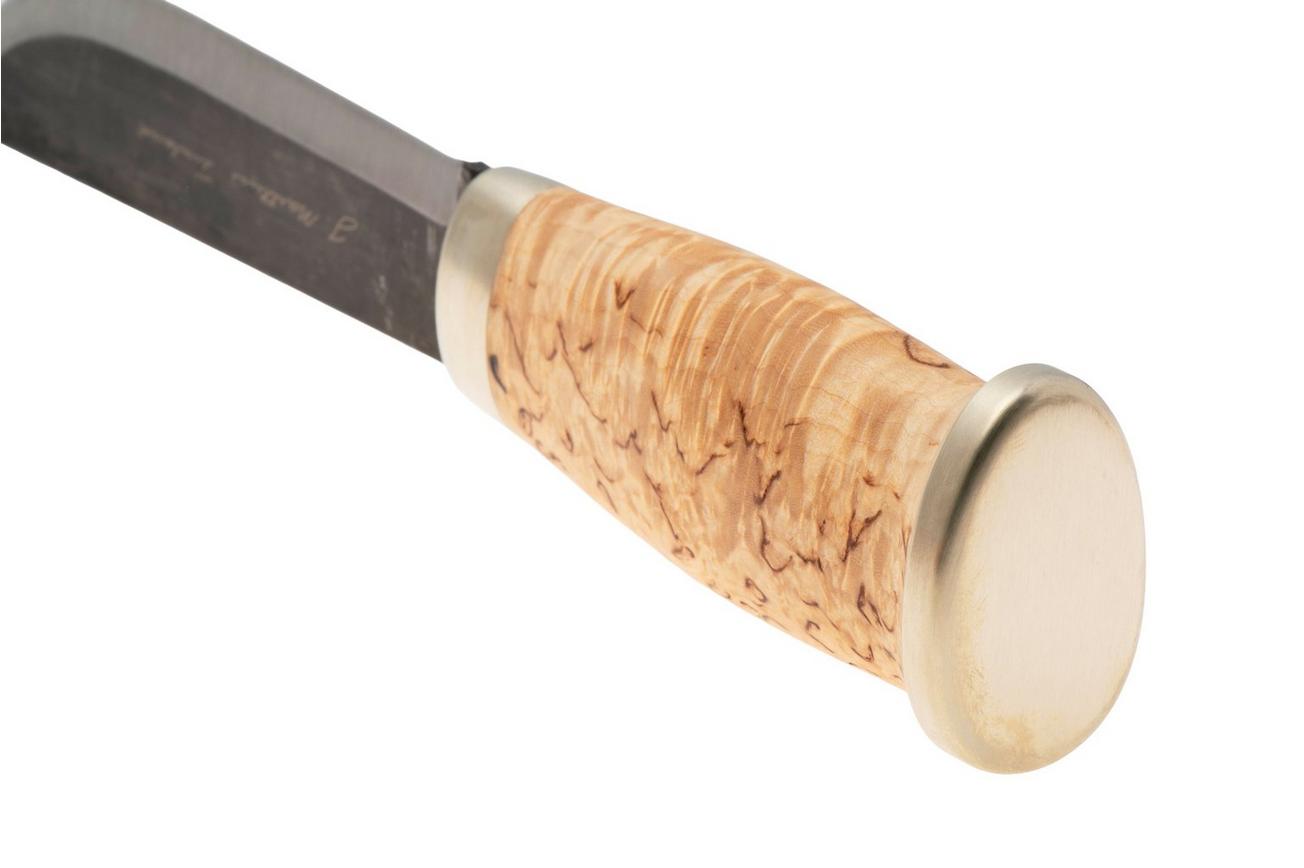 Marttiini Hiilileuku 240012 Carbon Steel, Curly Birch, vaststaand mes