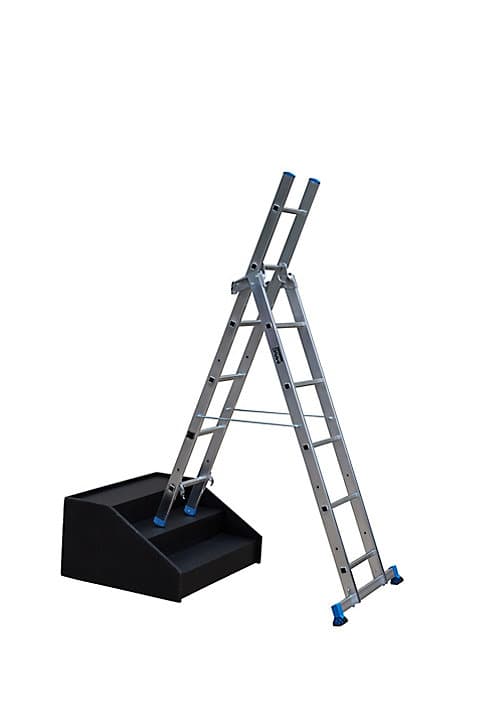 Échelle d'escalier multiposition à plateforme 2 x marches - 3,3 m