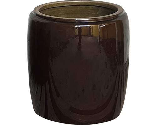 Lafiora Jia keramische plantenpot, Ø 25 cm, H 25 cm, bruin