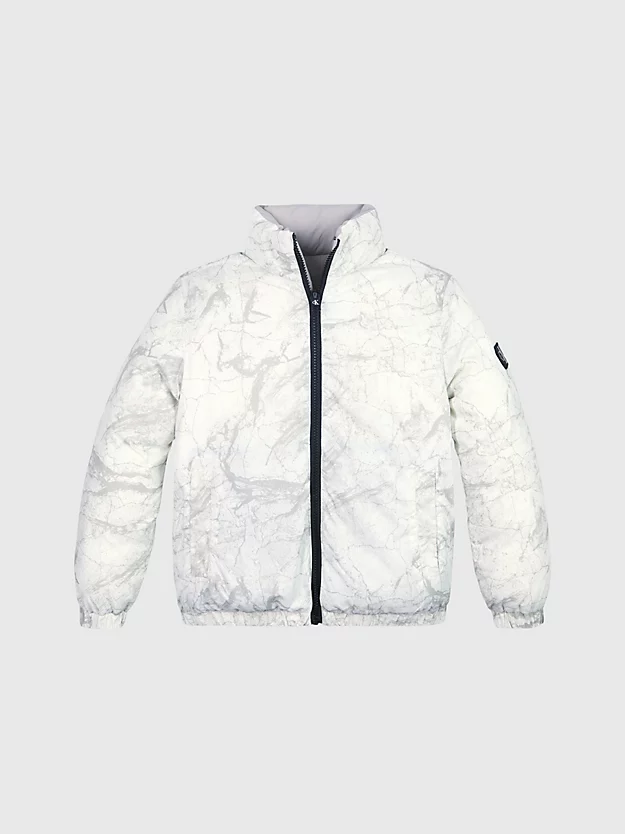 Jaqueta de plumas dupla face oversized