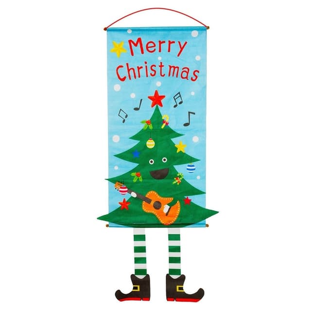 Glædelig jul Flag Xmas hængende banner dørdekoration
