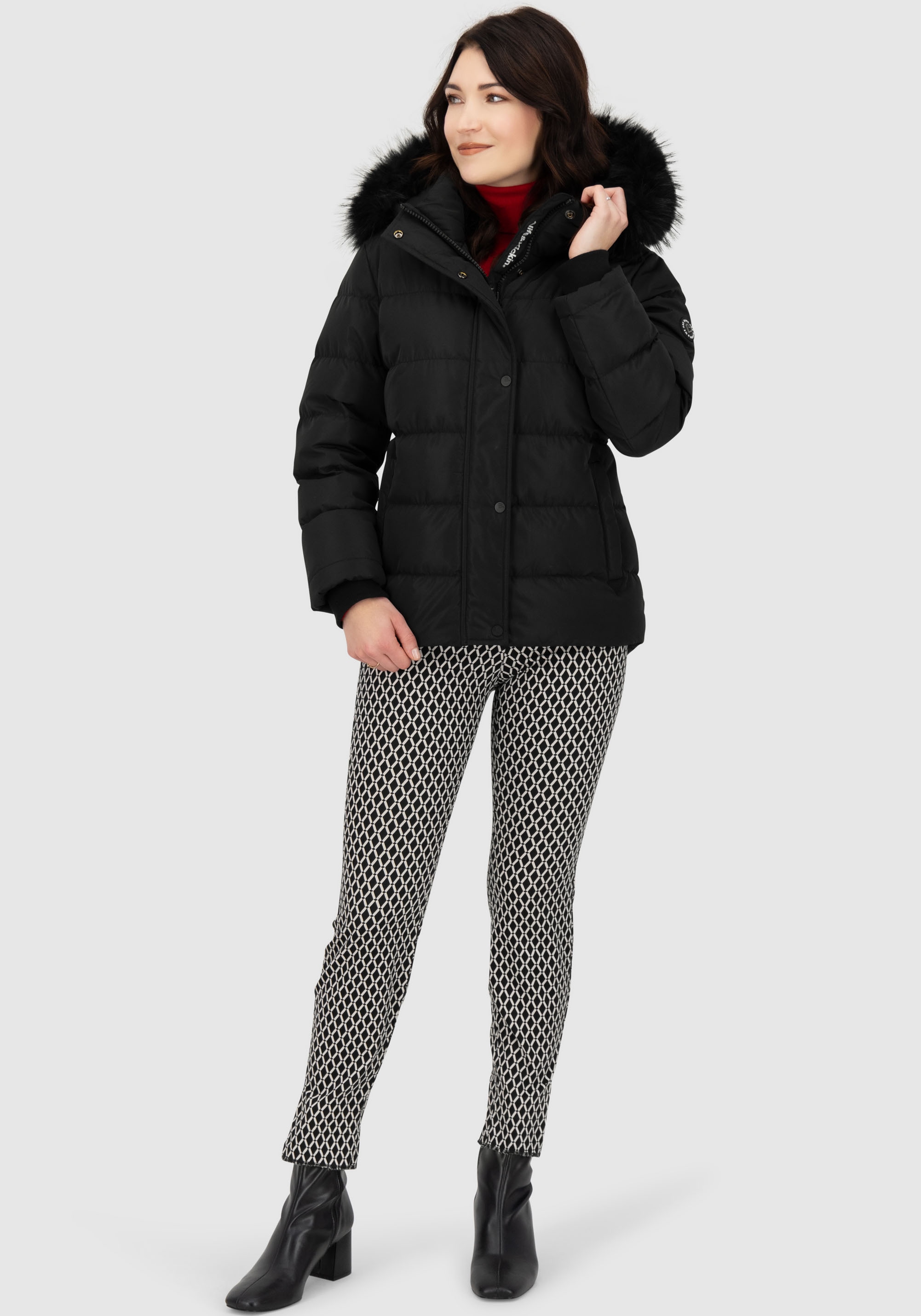 Alife & Kickin Steppjacke »SunndustAK A« mit Kapuze hochwertige Winterjacke mit abnehmbarem Fellimitat