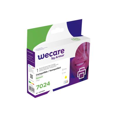 Cartouche compatible Epson T7024XL Tour Eiffel - jaune - Wecare