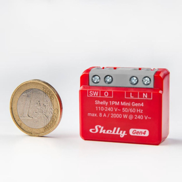 Shelly 1PM Mini Gen4 slimme schakelaar & energiemeter WiFi