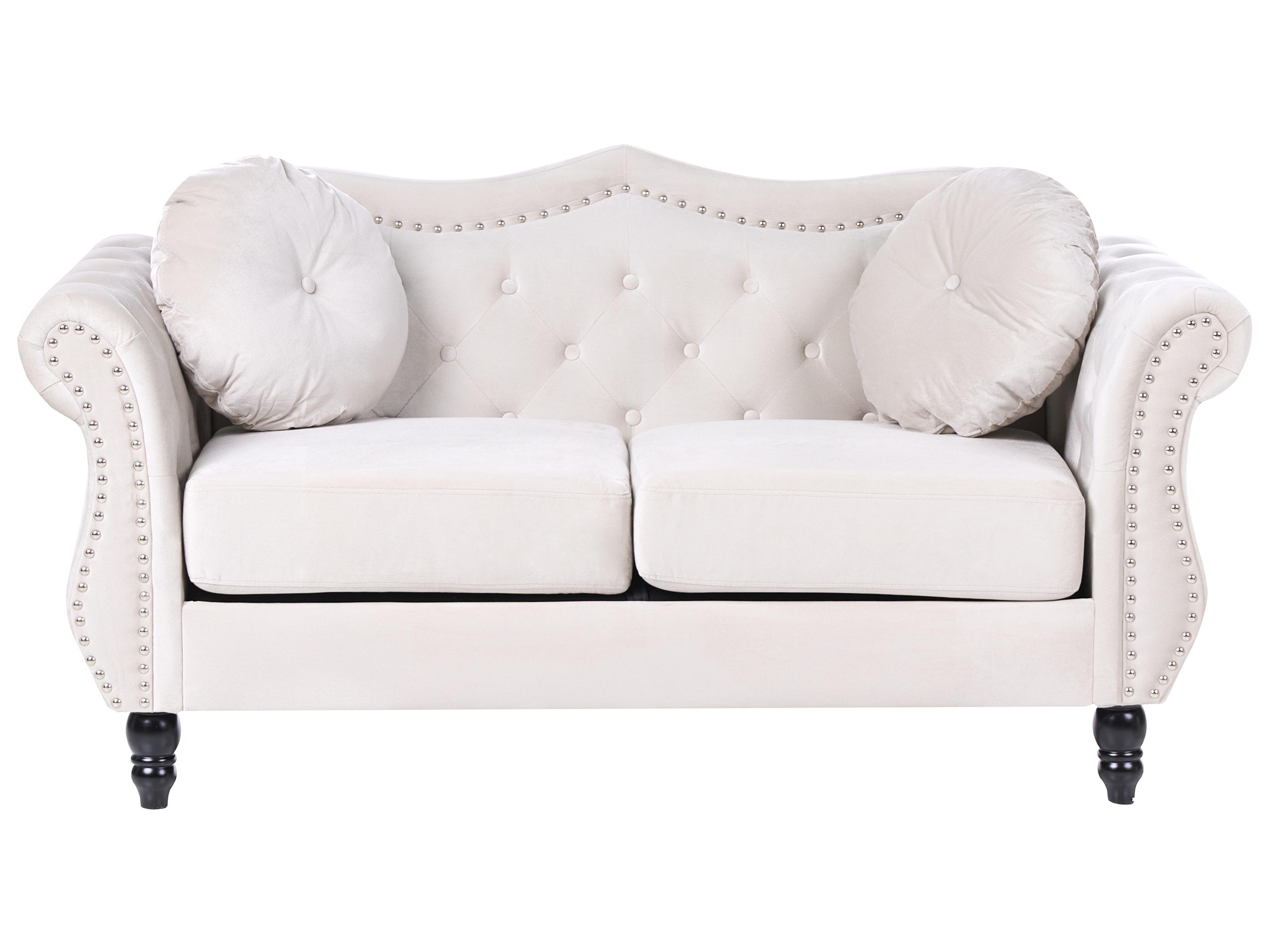 Bankenset 5-zits SKIEN Fluweel Lichtbeige