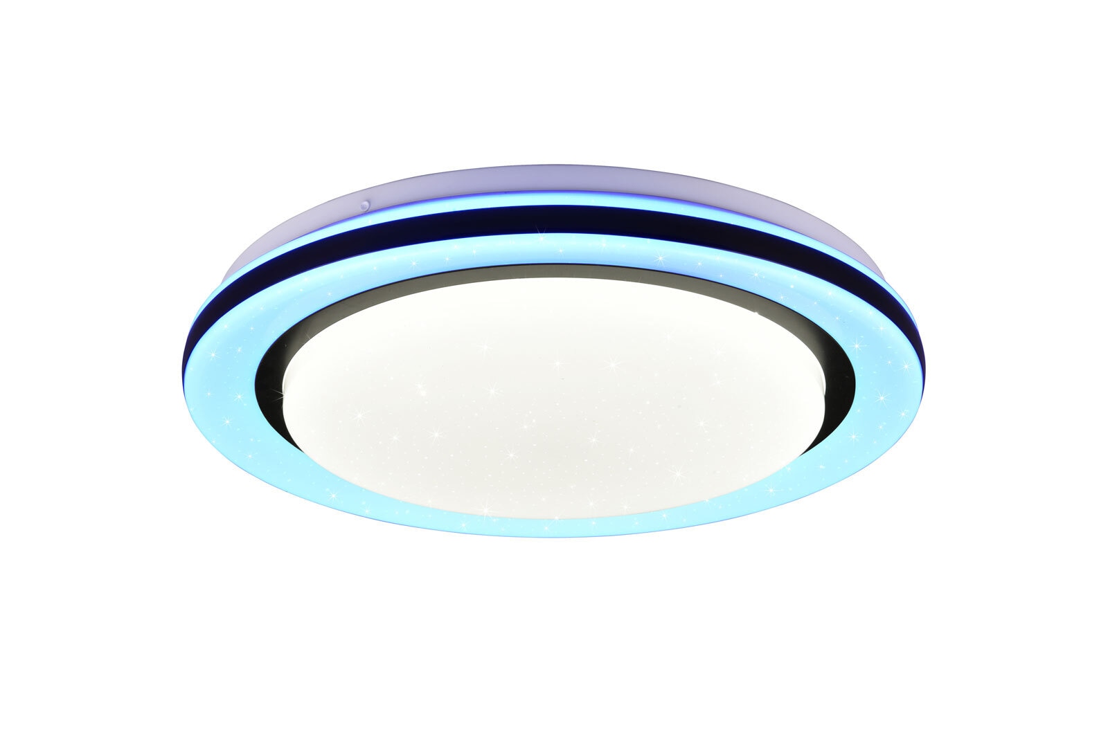 LED Deckenlampe Cartida weiß 38cm 7cm Fernbedienung dimmbar RGB Sternenhimmel Kunststoff