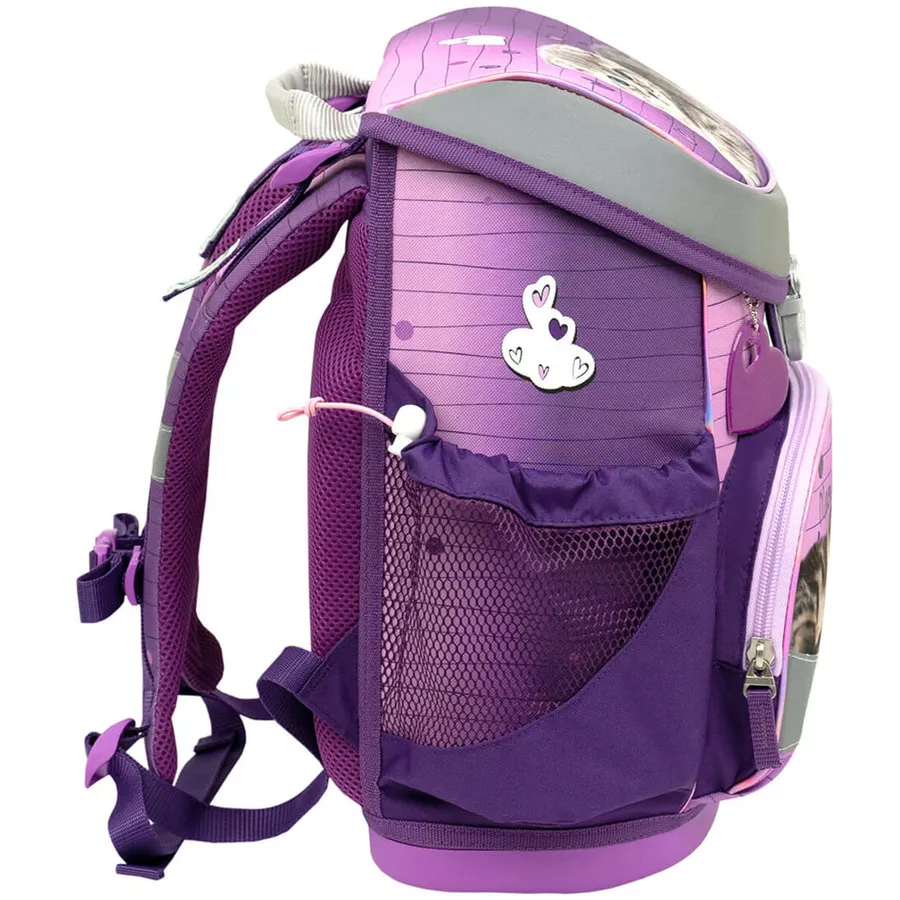 Belmil Schulranzen Mini Fit Schulranzen Set 5-teilig mit Brustgurt Little Caty