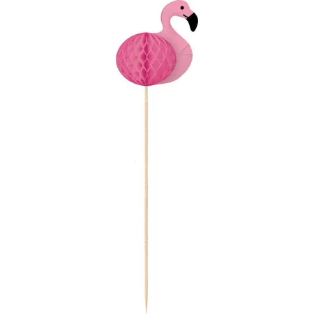 amscan 10 Deko-Picks Flamingo, 19cm