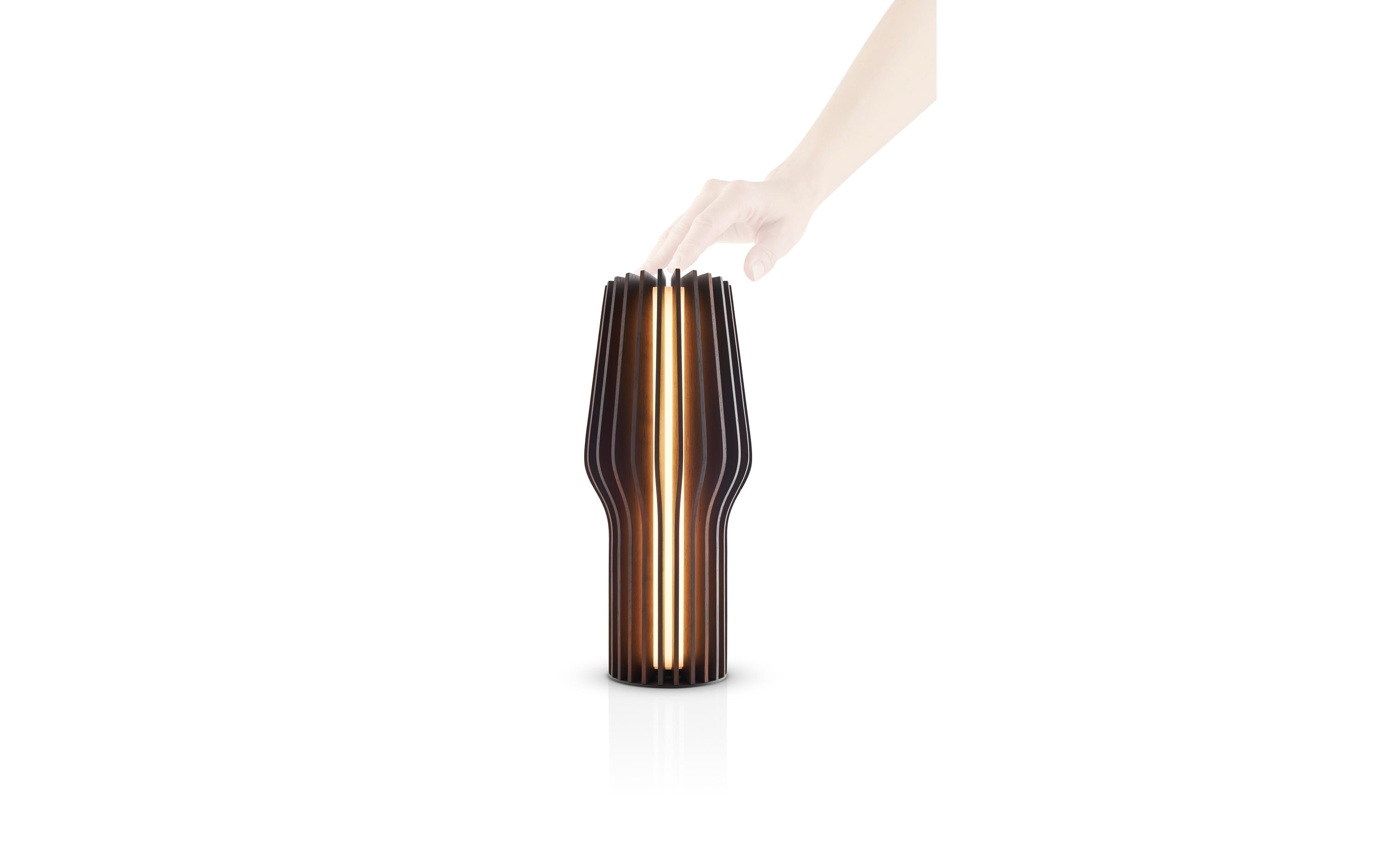 Tischleuchte Radiant, 28.5 cm, Smoked<br>LED-Lampe aus Eichenholz