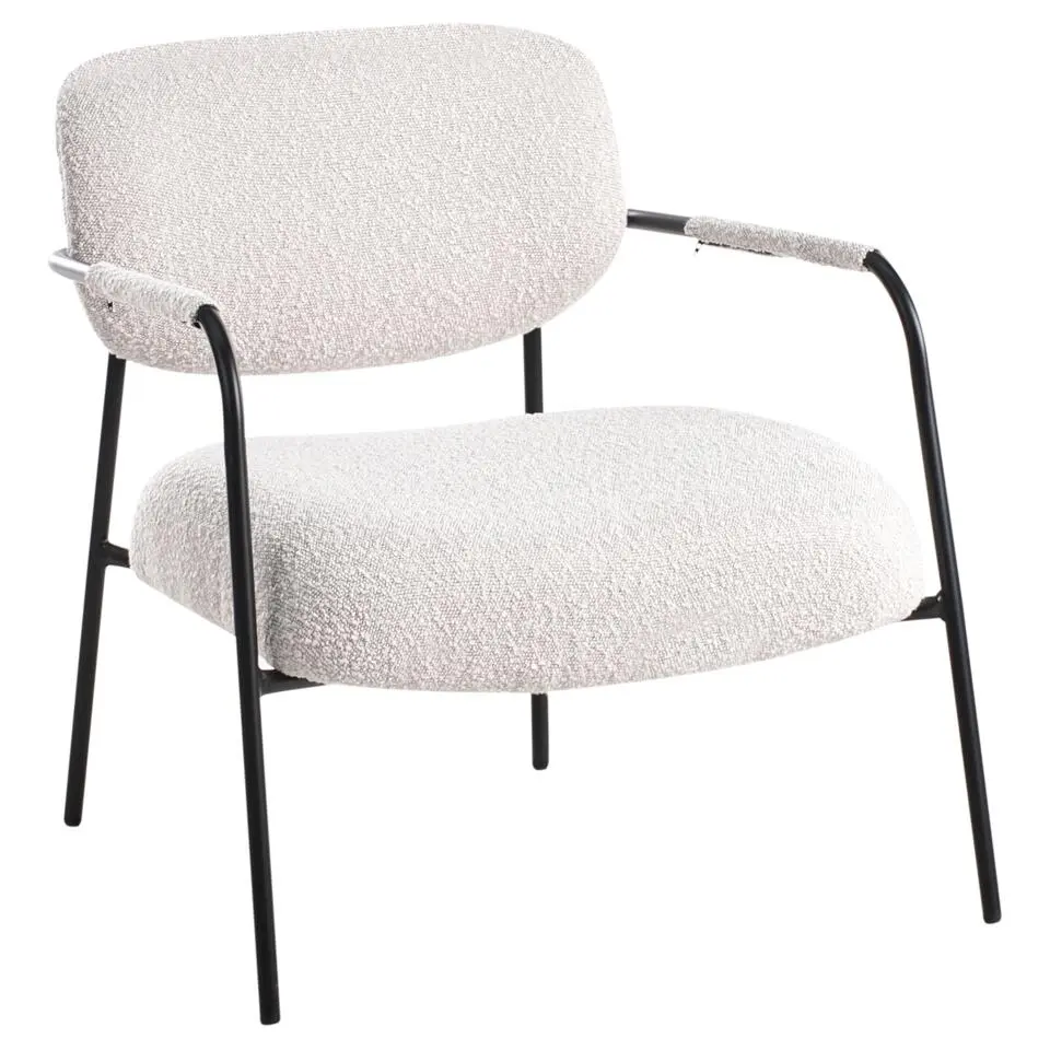 AUSVIKA - Fauteuil - Lichtbeige - Polyester