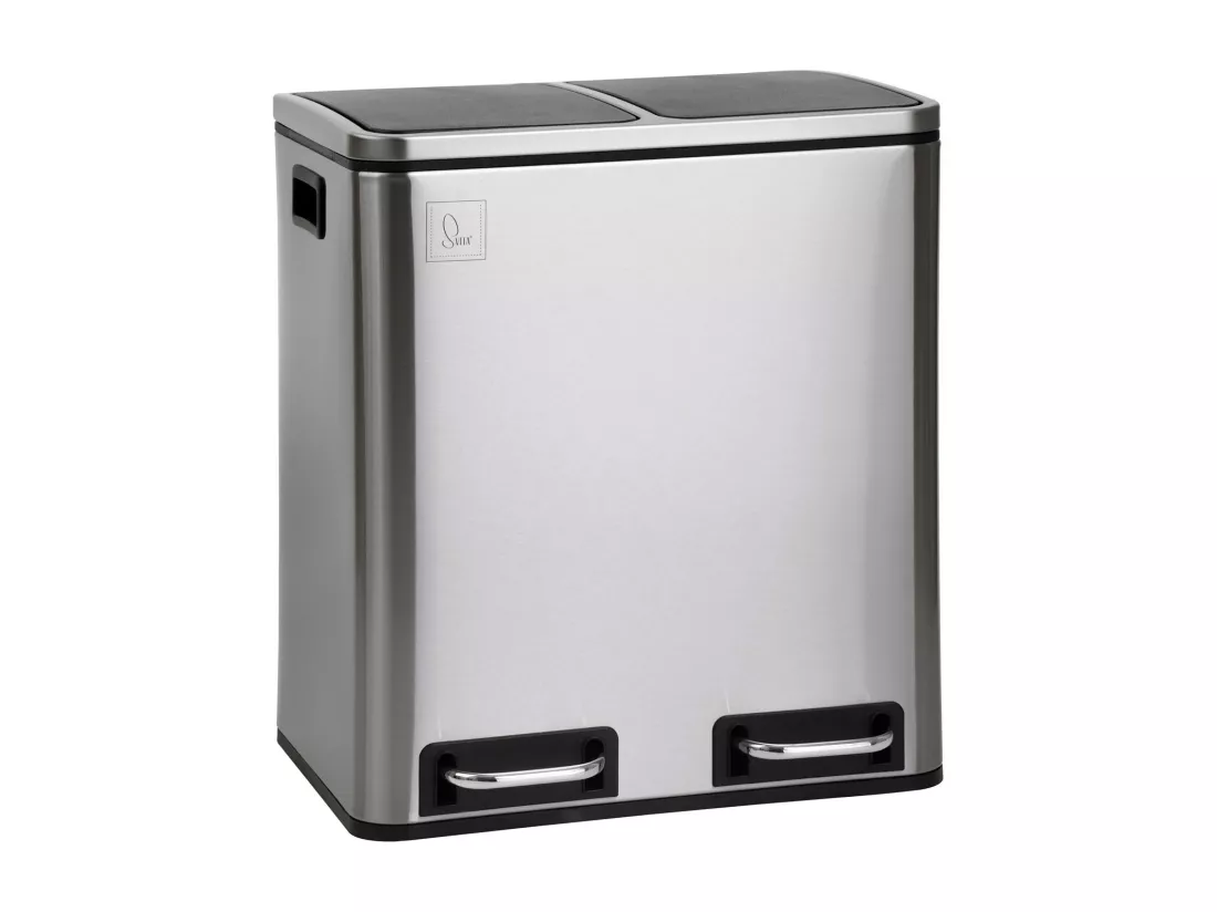 Poubelle de tri 30L en inox