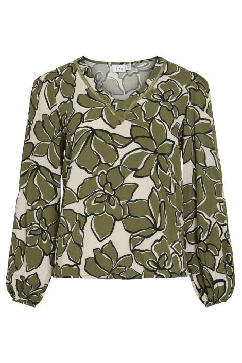 Vila groene dames blouse