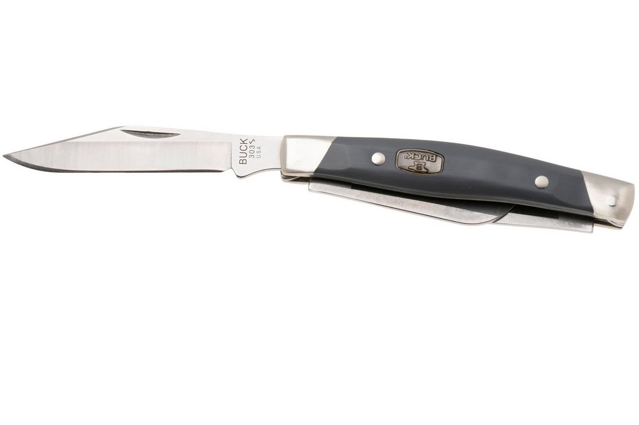 Buck Cadet 0303GYS2 Satin 420HC, Gray Synthetic Nickel Silver, zakmes