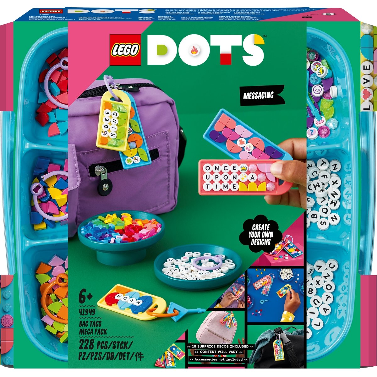 La méga-boîte de porte-clés - Messages LEGO DOTS 41949