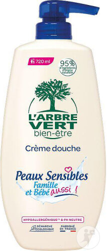 Arbre Vert Crème Douche Format Familial Monoï Flacon 720ml