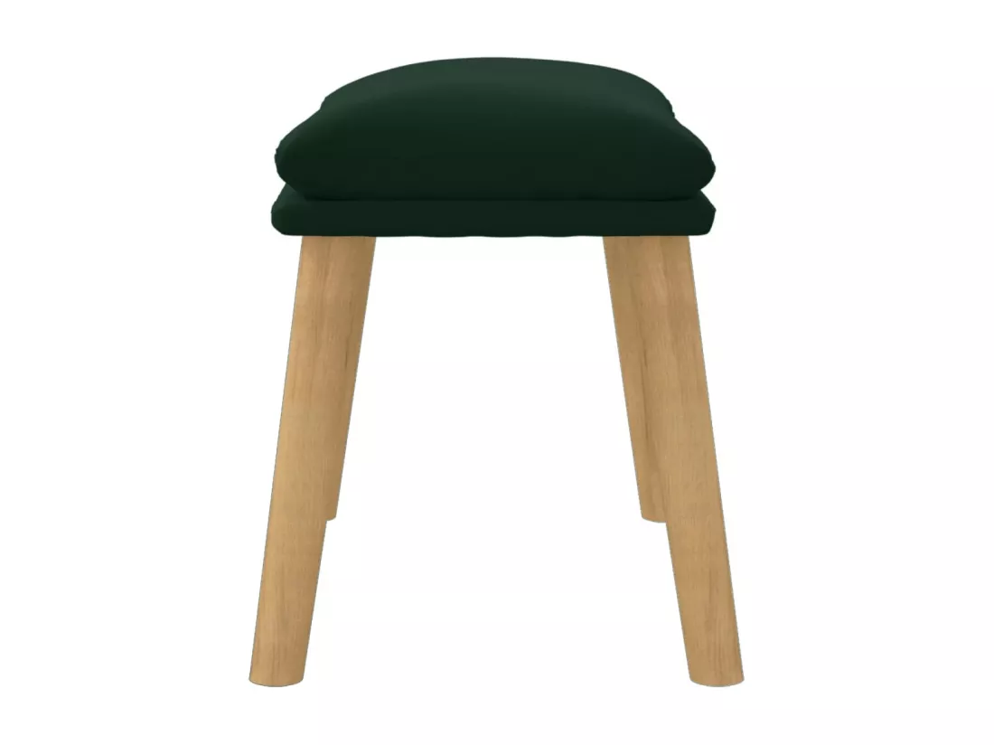 Repose-pied Vert foncé 45x29,5x35 cm Velours