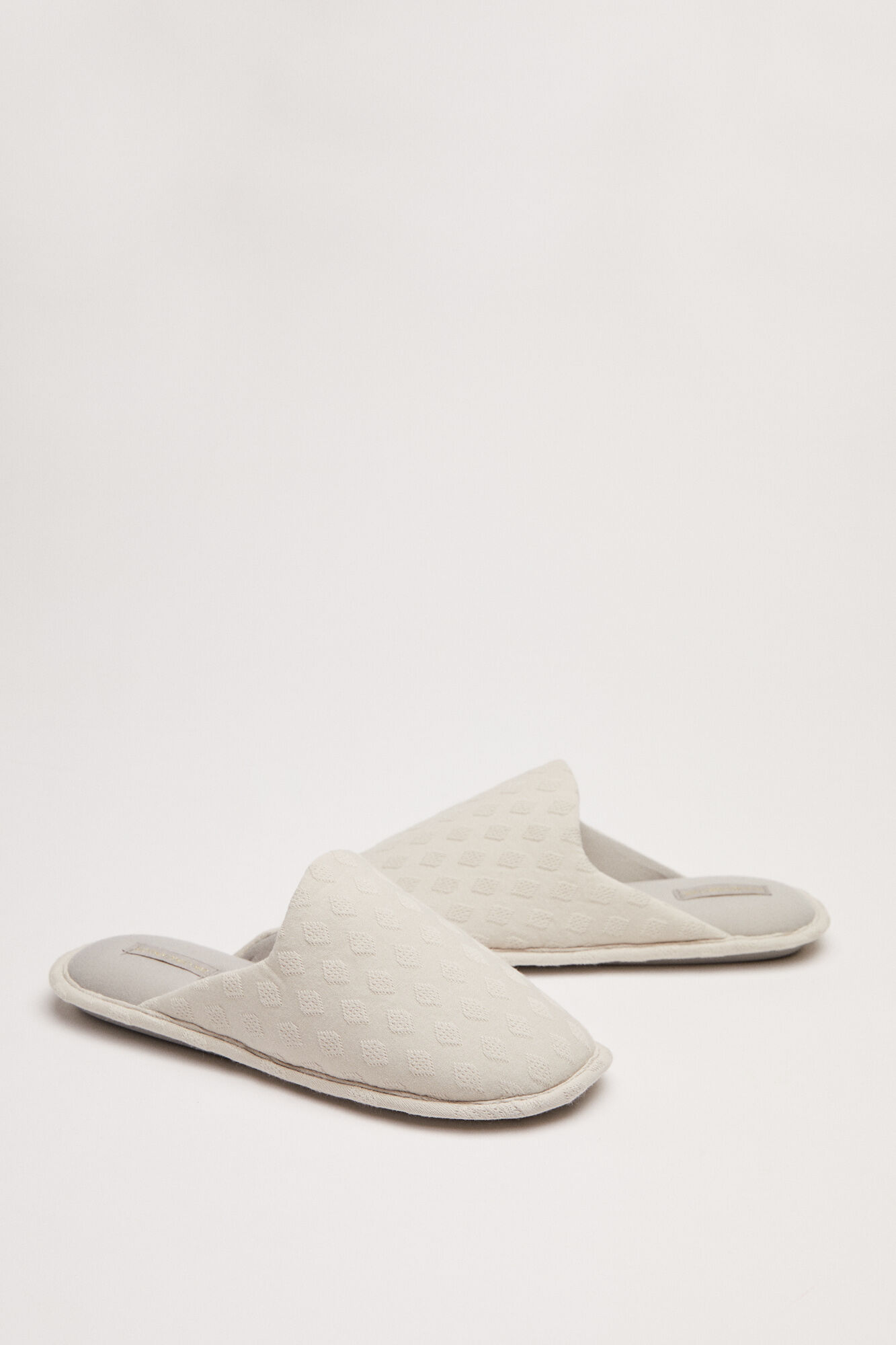 Zapatillas casa gris textura - gris