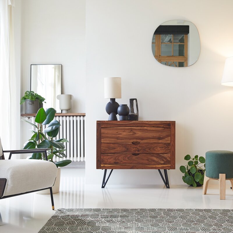 Commode en palissandre massif Bonnie
