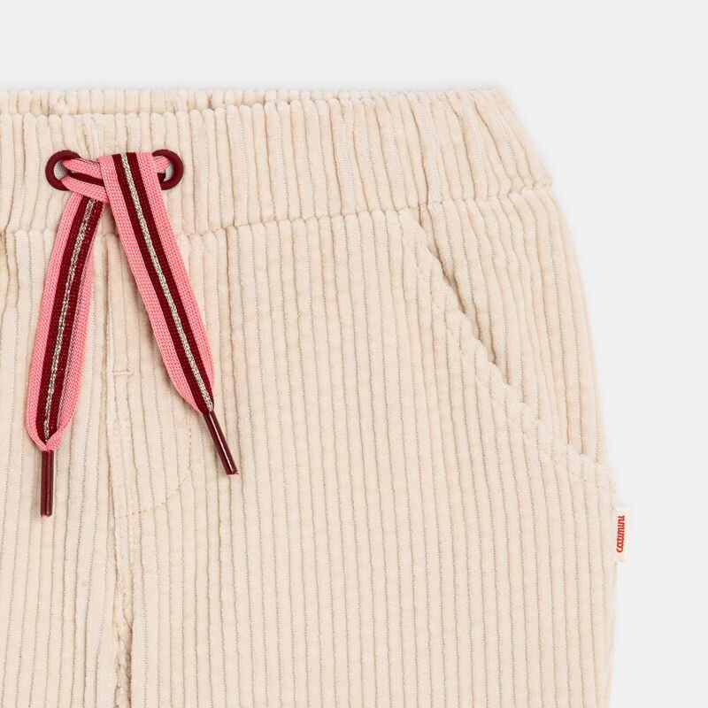 Pantalon bébé fille velours côtelé Catimini Blanc