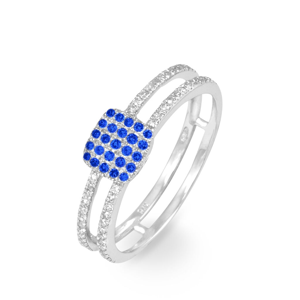 Bague Aude Or Blanc Saphir Et Diamant