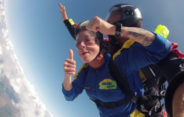 Fallschirm-Tandemsprung Winsen - Fall aus 4000m