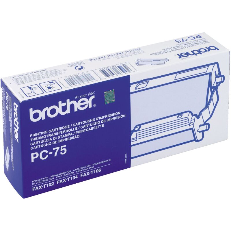 Rouleau imprimante thermique noir Brother PC75