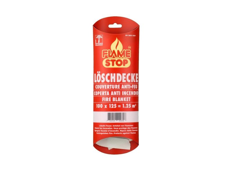 Mentrex Löschdecke FlameStop 100 x 125 cm Decke zum Löschen kleinerer Brände