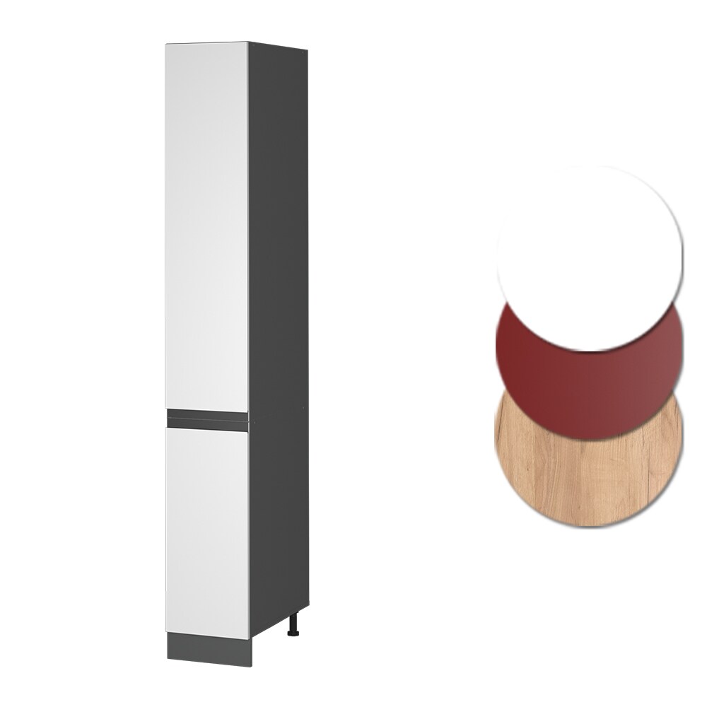 Vicco Apothekerhochschrank Küchenschrank Küchenmöbel R-Line J-Shape Anthrazit Weiß 30 cm modern