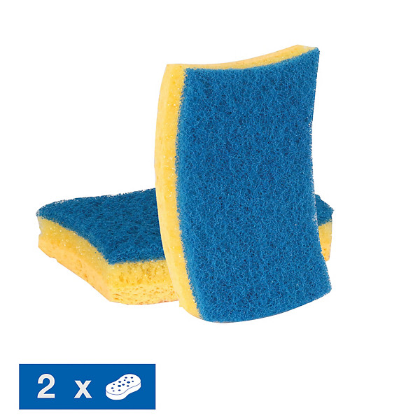 Tamponges Nicols bleus Cello Soft récurage délicat 10,9 x 6,5 x 2,7 cm, lot de 2