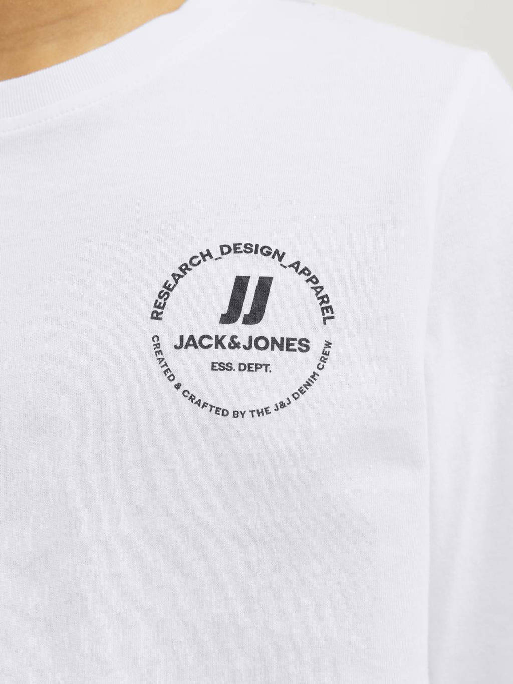 JACK & JONES longsleeve JJESWIFT met printopdruk wit