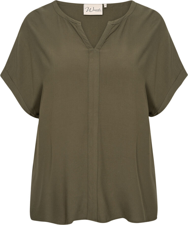 Wasabiconcept Curvy WA-SIA 1 Bluse Mørkegrøn 7750 mørkegrøn
